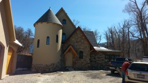 Storybook home under construction