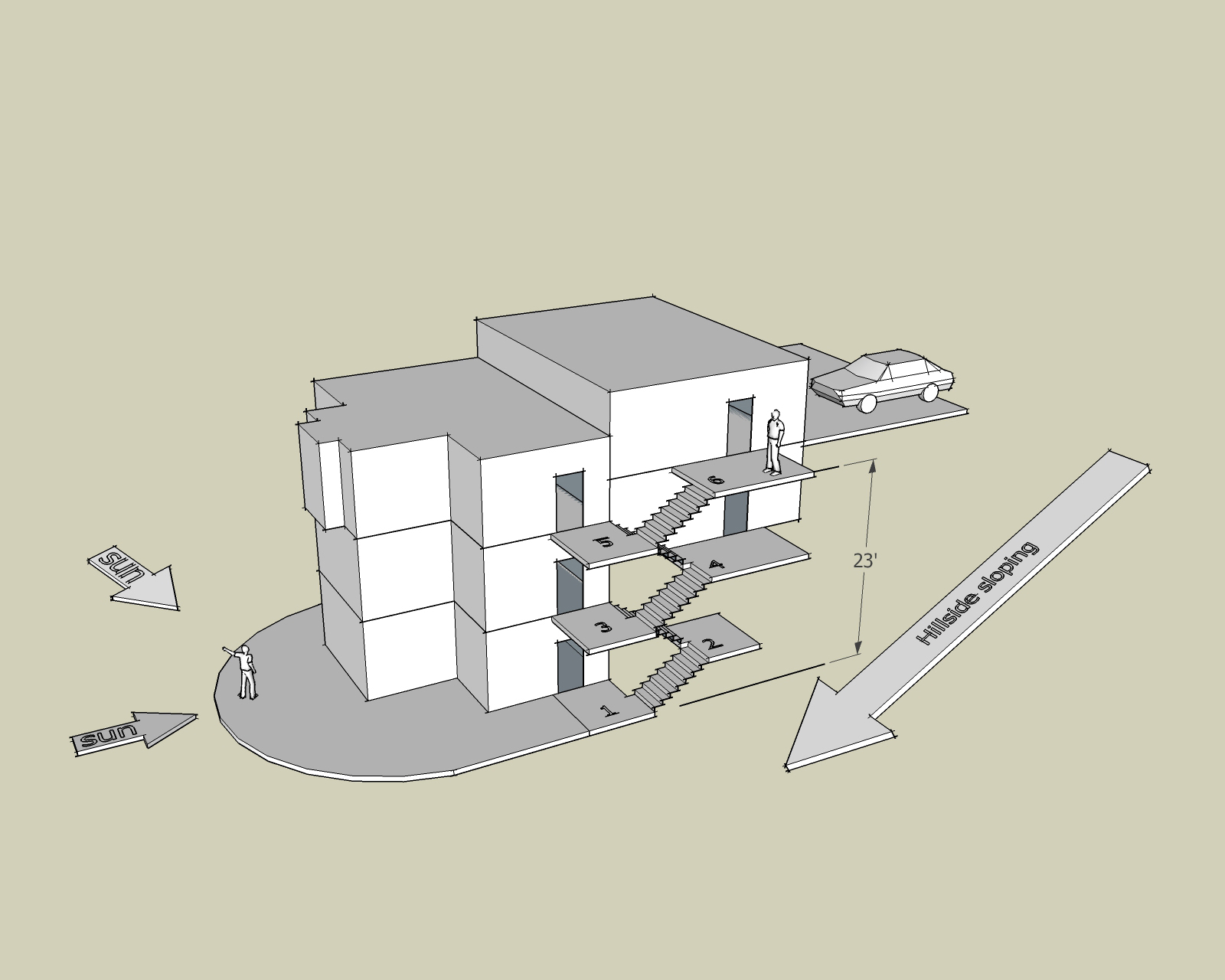 Examples of schematic massing model