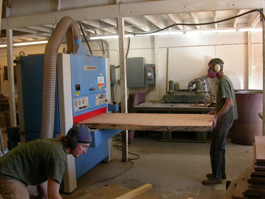 kitchen table slab wood