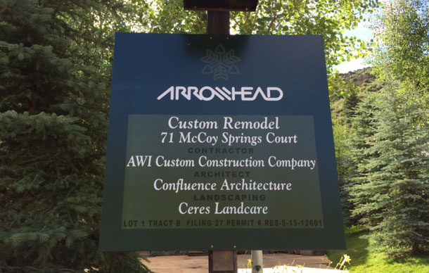 Arrowhead Village sign