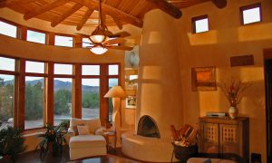 Strawbale Casita with wood burning kiva